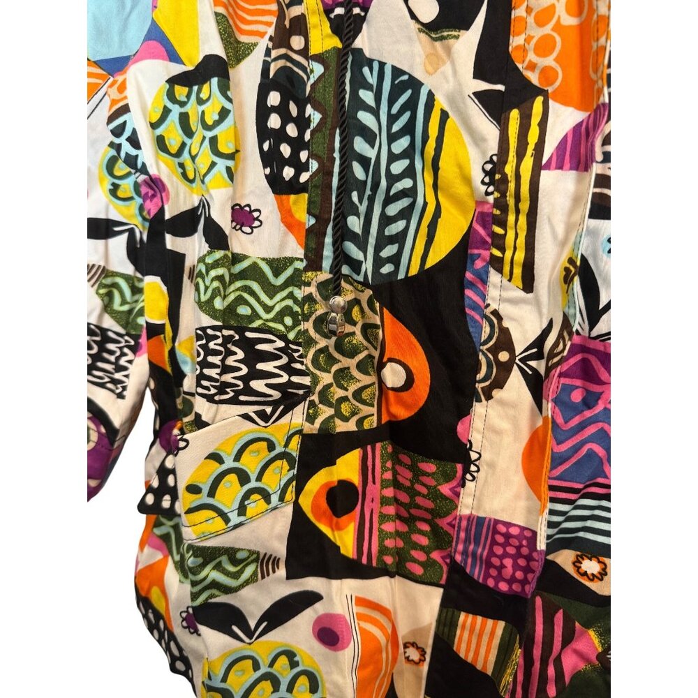 Vintage The Collective Works Of Berek Jacket Women Size L Multicolor 97% Cotton - Picture 6 of 9